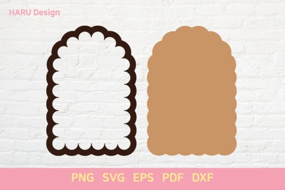 Download Scallop Shape Arch Frame Sign Label - Label Collection