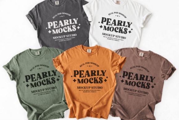 Download Comfort Colors 1717 Group T-shirt Mockup - Group Collection