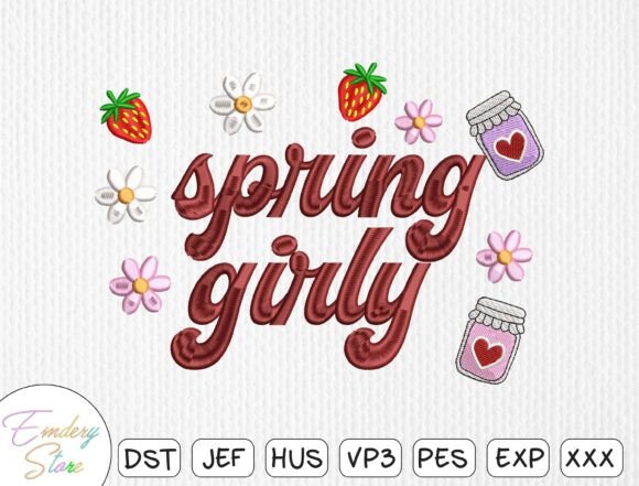 Download Spring Girly Embroidery Design - Girly embroidery Collection